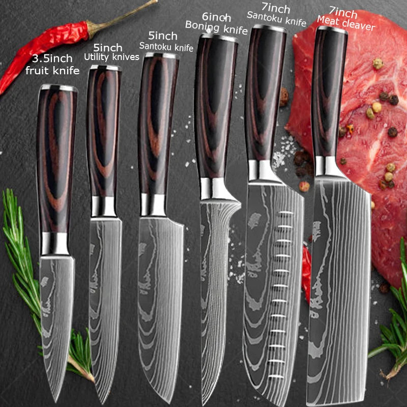 Gracefully Sharp™ Damascus-Style Chef Knife – Roast Ready Edition
