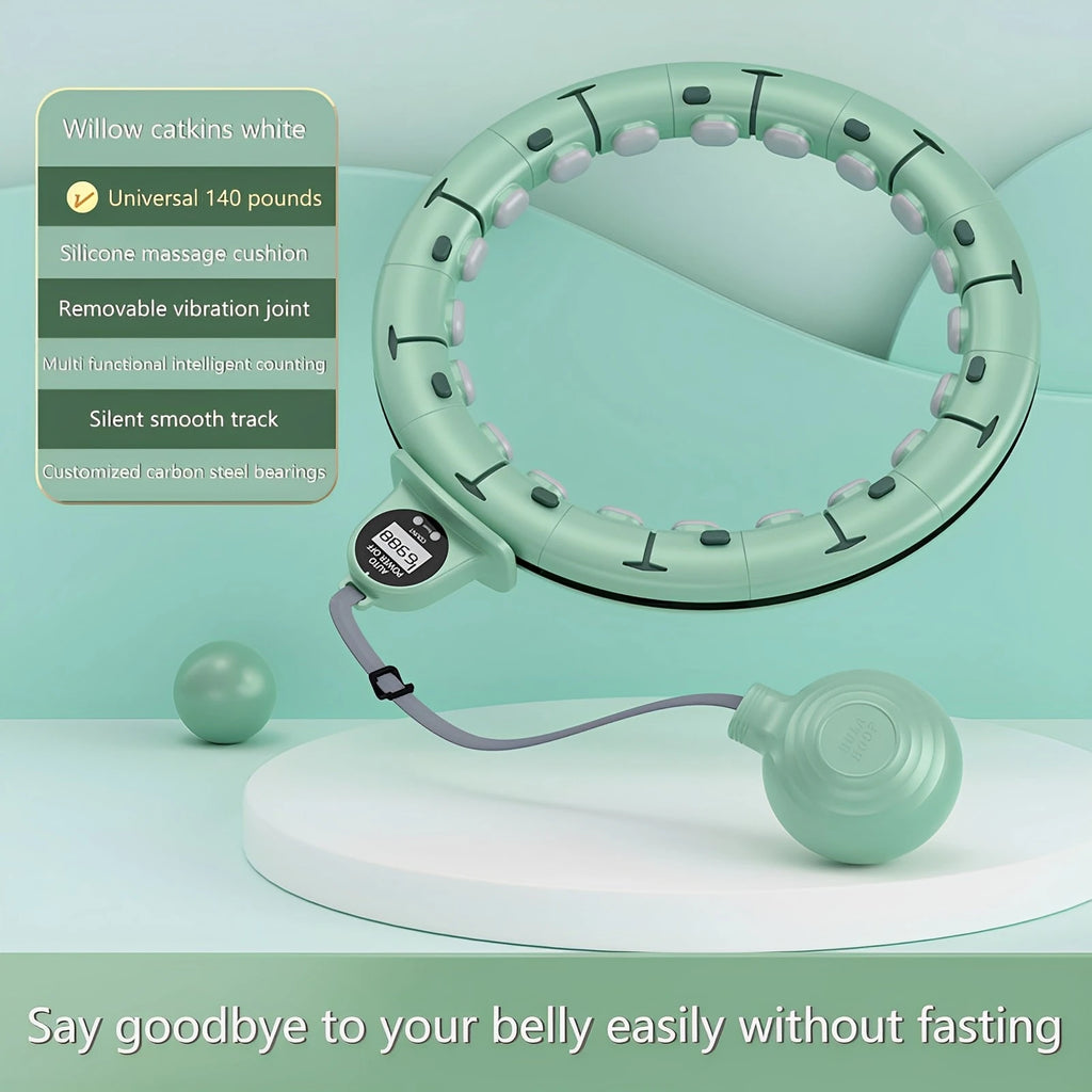 Smart Weighted Fitness Hula Hoop with Counter – Adjustable & Fat-Burning