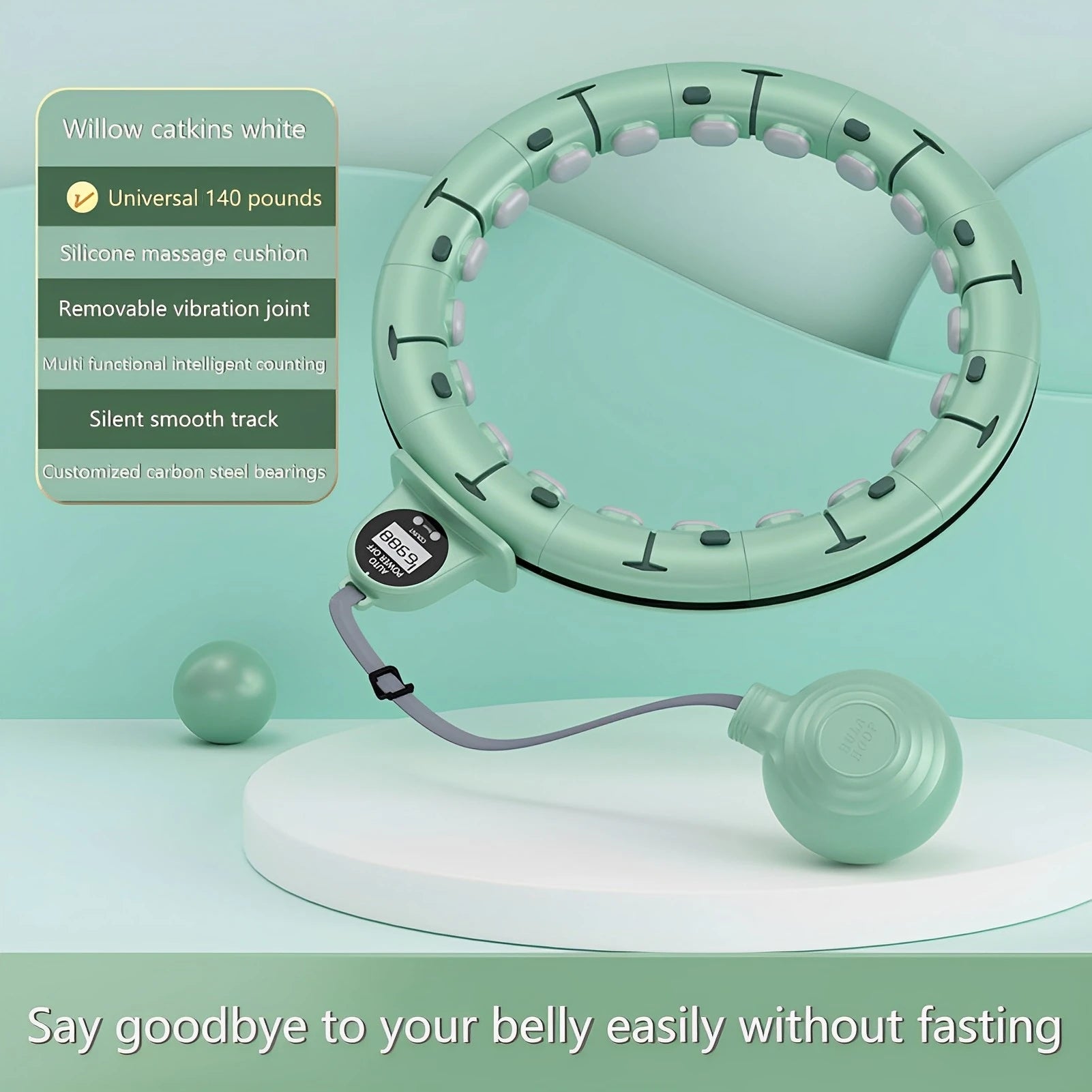 Smart Weighted Fitness Hula Hoop with Counter – Adjustable & Fat-Burning