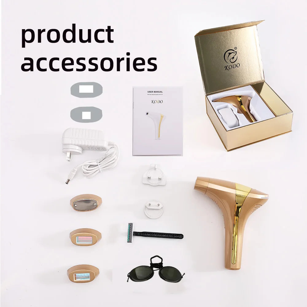 Gracefully Glowing 4-in-1 Ice IPL Hair Removal & Skin Rejuvenation Device