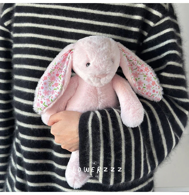 Flora Bunny Plush – Soft Rabbit Toy with Floral Ears (22cm)