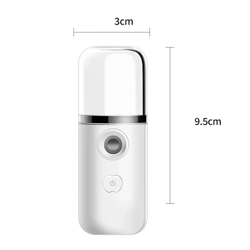 Gracefully Glowing Mini Nano Facial Mister – Hydrating Mist Steamer