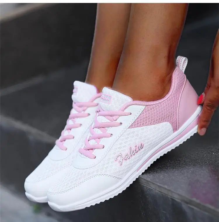 Women's Sneakers Comfortable Women's Shoes Fashion Women's Summer Sneakers Mesh Sneaker Woman Lace-Up Tennis Designer Shoes
