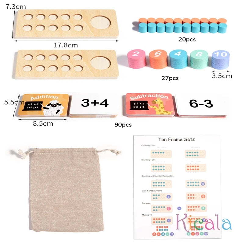 Montessori Math Magic Kit – Wooden Learning Toy + Bonus Printable