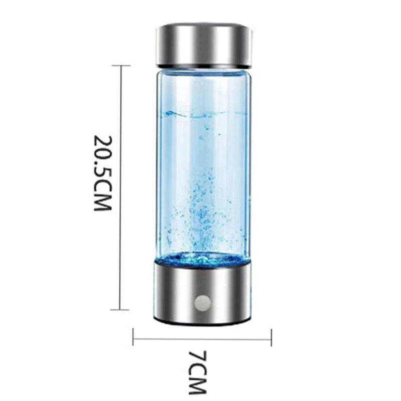 Glow & Go Hydrogen-Rich Water Bottle – USB Rechargeable Wellness Cup with Titanium Filter