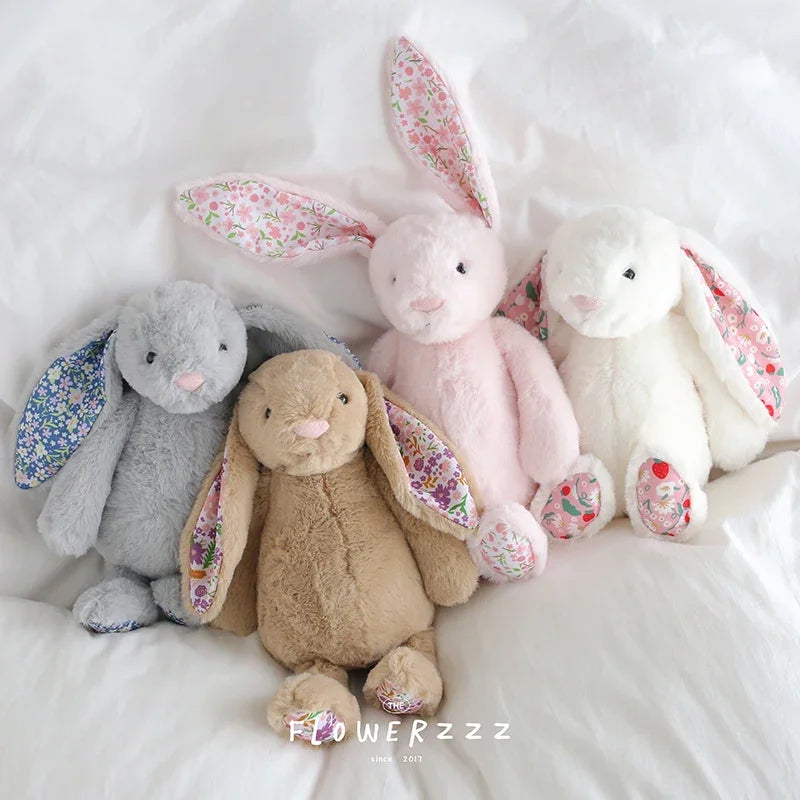 Flora Bunny Plush – Soft Rabbit Toy with Floral Ears (22cm)