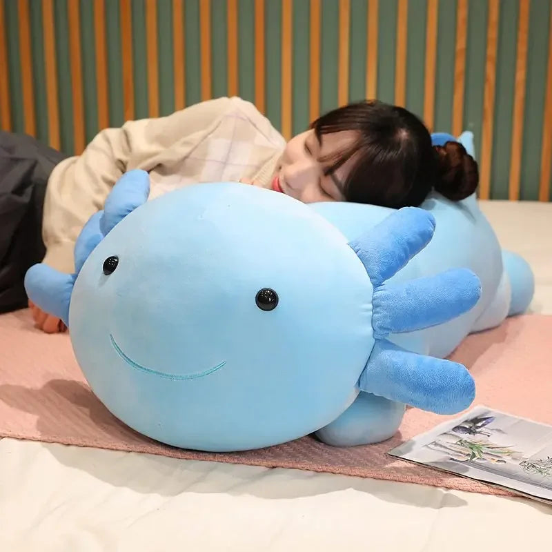 Axolotl Plush Pillow – 30cm Soft Salamander Toy in Pastel Colors