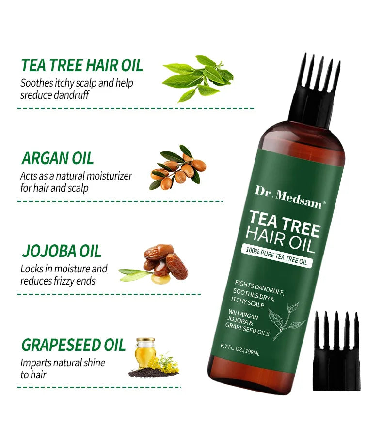 🧴 Gracefully Glowing Herbal Hair Oil – Choose Rosemary or Tea Tree