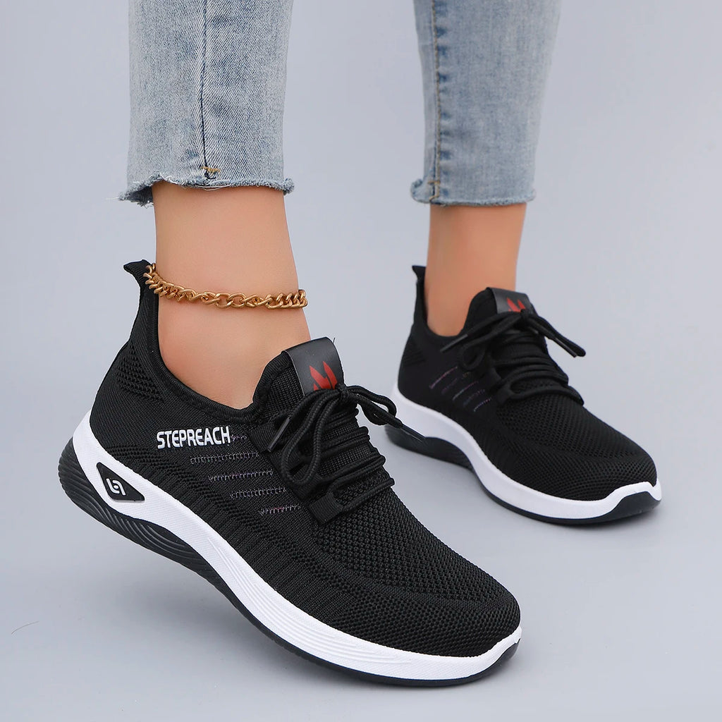 Spring & Autumn Women’s Casual Lace-Up Sneakers – Comfortable, Breathable, Lightweight & Wear-Resistant Sports Shoes