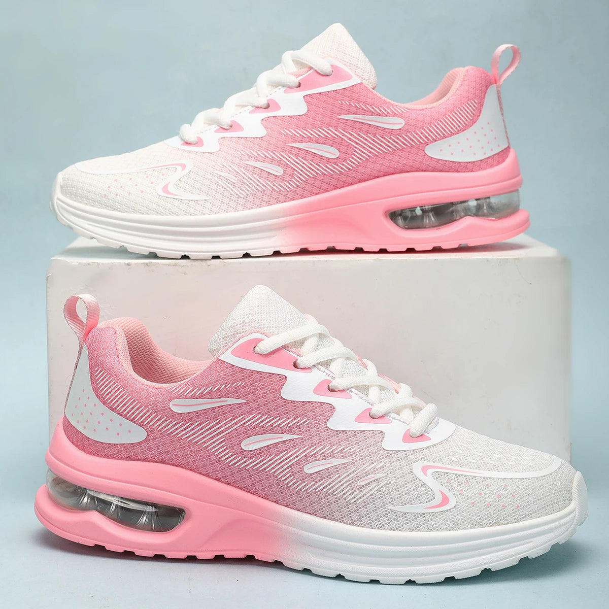 Sneaker Women Walking Shoes – Fashion Air Cushion Mesh Breathable Tennis & Sport Shoes