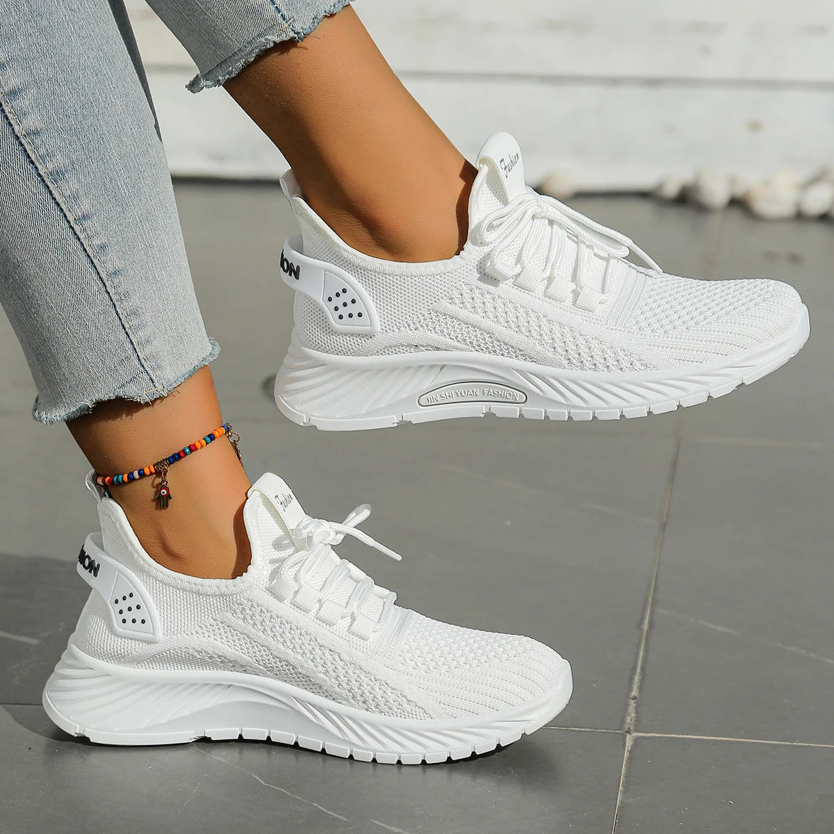 Women’s Casual Sneakers – 2025 Trendy Fly Weave Lightweight Sport & Leisure Shoes