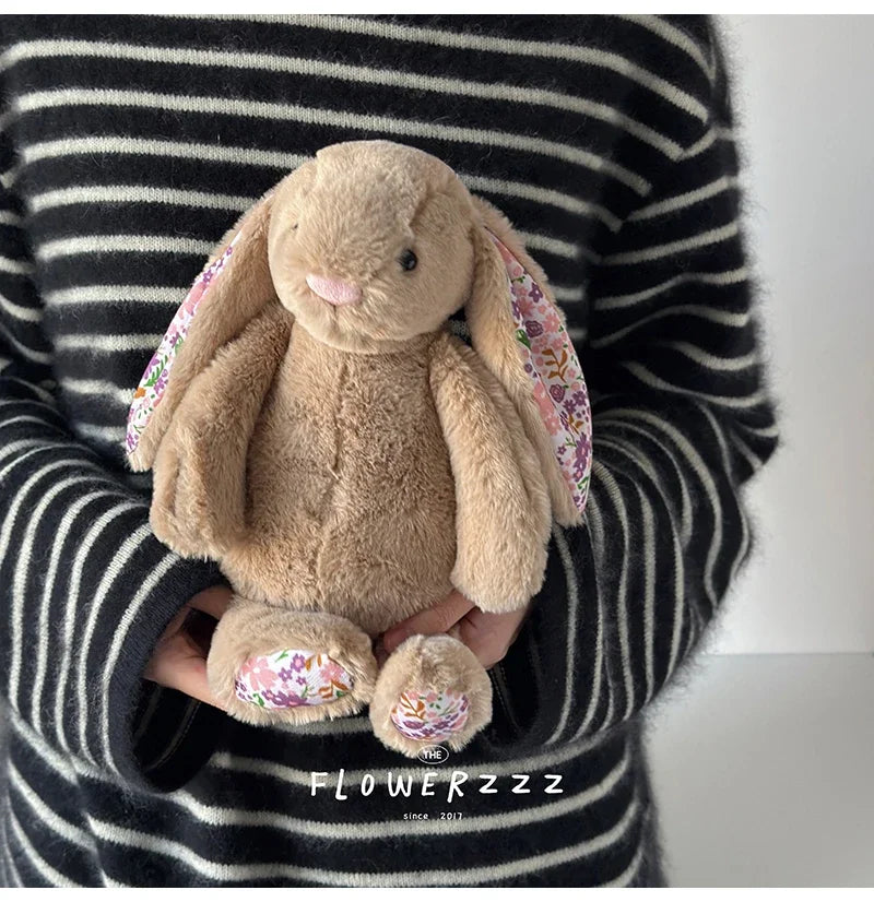 Flora Bunny Plush – Soft Rabbit Toy with Floral Ears (22cm)