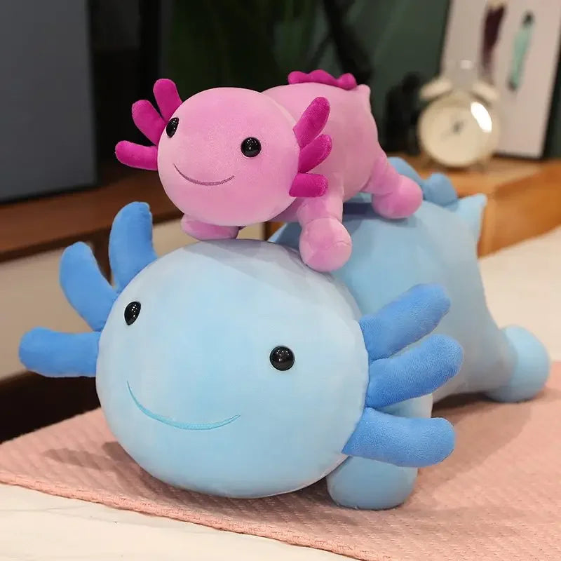 Axolotl Plush Pillow – 30cm Soft Salamander Toy in Pastel Colors