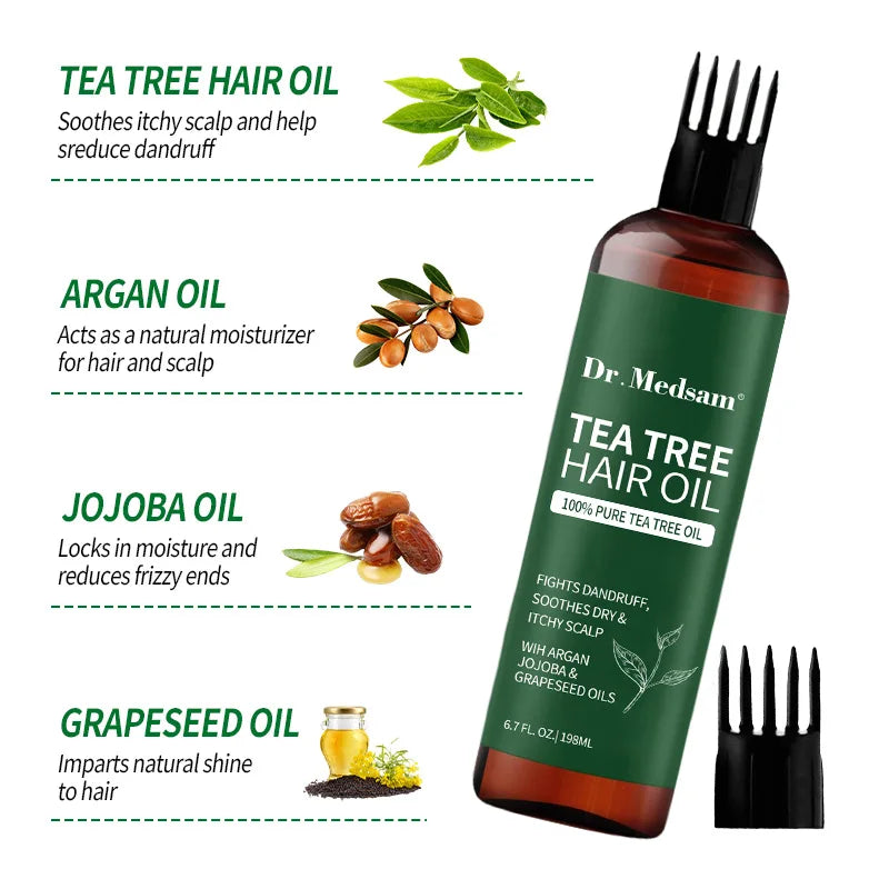 🧴 Gracefully Glowing Herbal Hair Oil – Choose Rosemary or Tea Tree