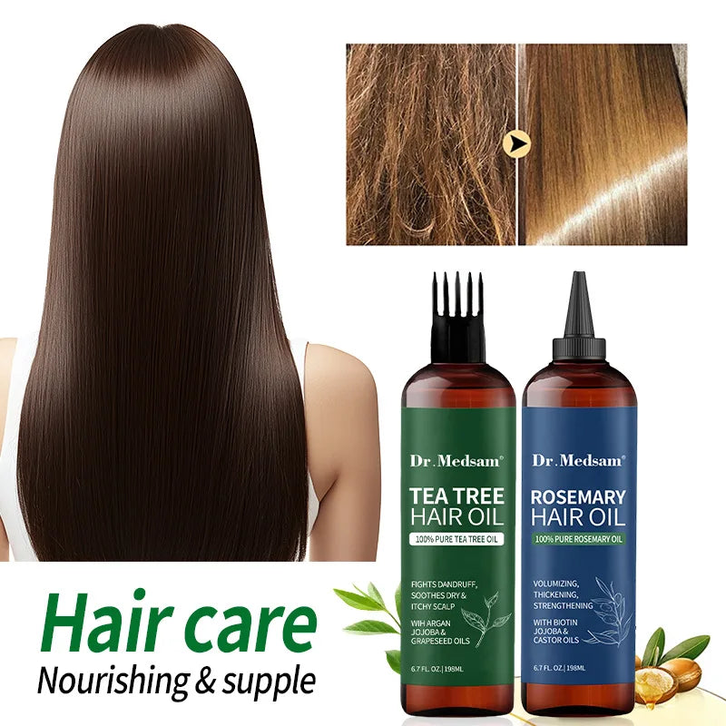 🧴 Gracefully Glowing Herbal Hair Oil – Choose Rosemary or Tea Tree