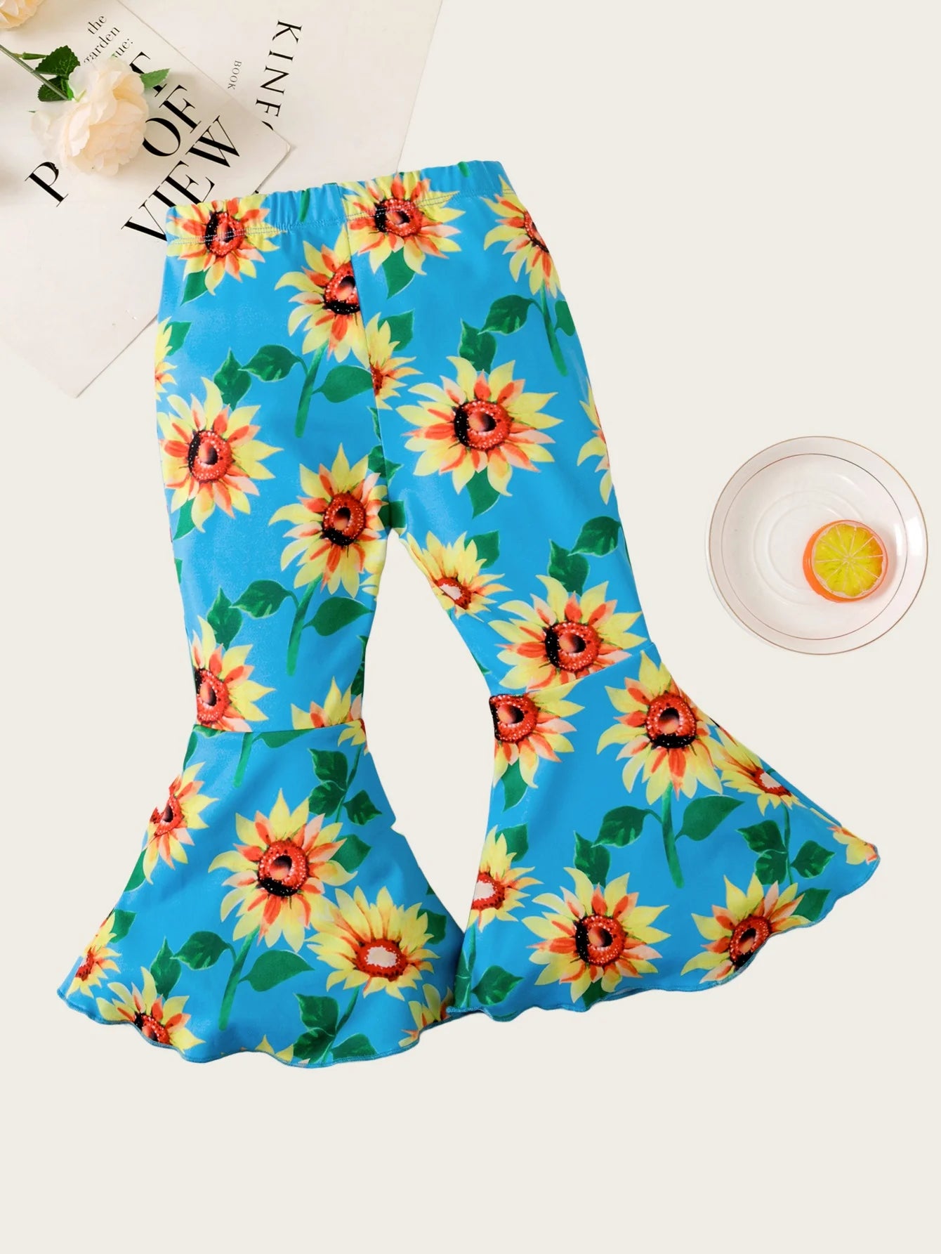 Sunflower Bell-Bottom Pants – Little Miss Sunshine Edition