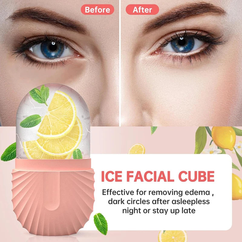 Gracefully Glowing Ice Face Roller – Silicone Mold for Puffiness & Pore Tightening