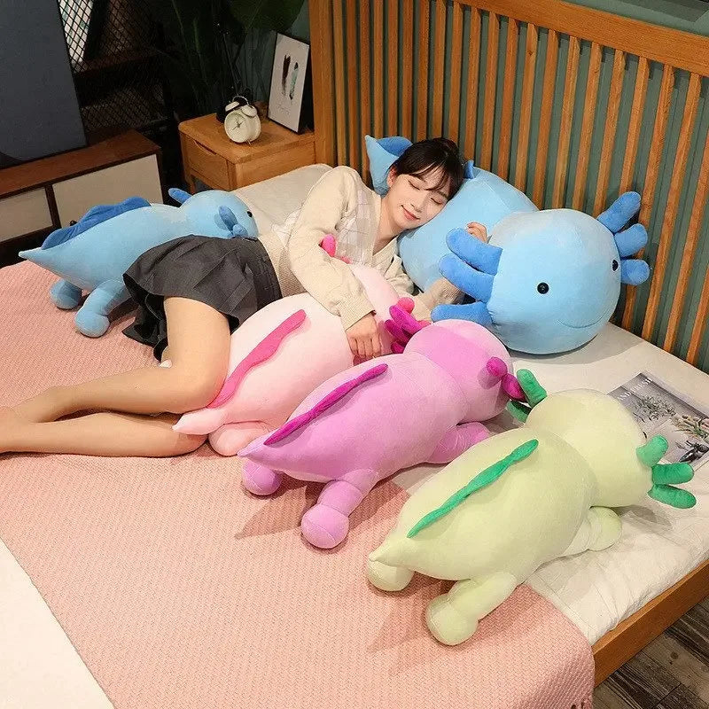 Axolotl Plush Pillow – 30cm Soft Salamander Toy in Pastel Colors