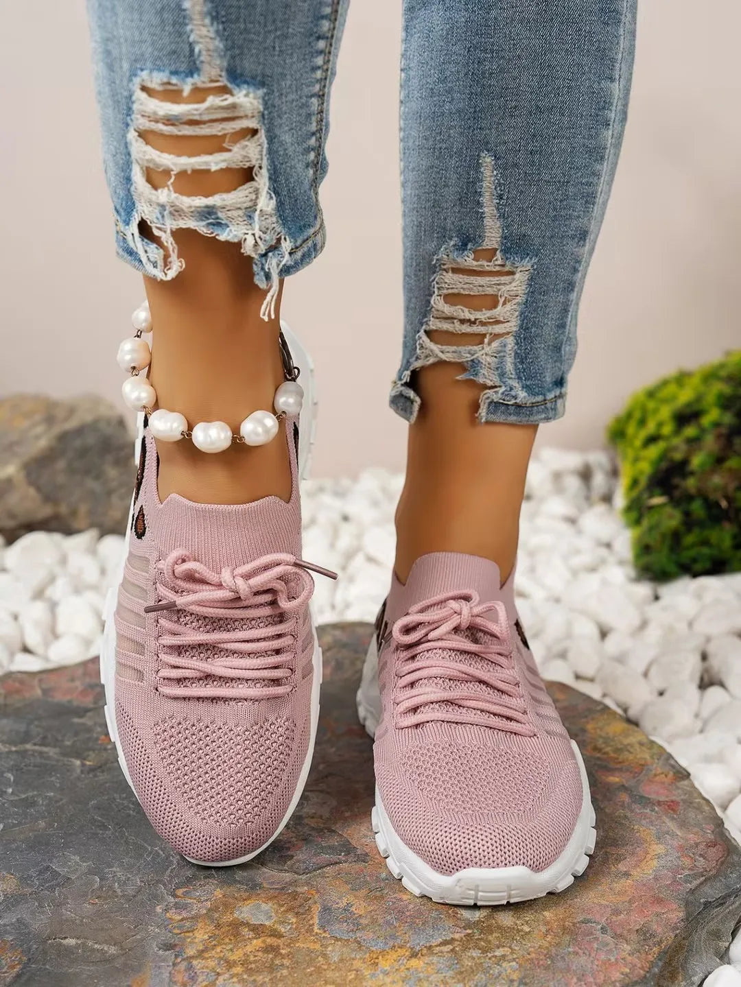 Women's 2025 Leopard Print Mesh Sneakers – Lightweight, Breathable & Stylish Casual Sports Shoes