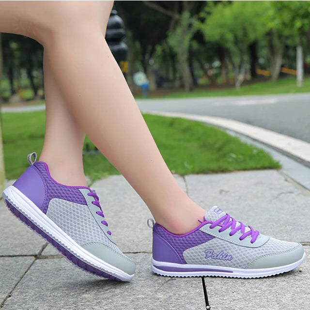 Women's Sneakers Comfortable Women's Shoes Fashion Women's Summer Sneakers Mesh Sneaker Woman Lace-Up Tennis Designer Shoes