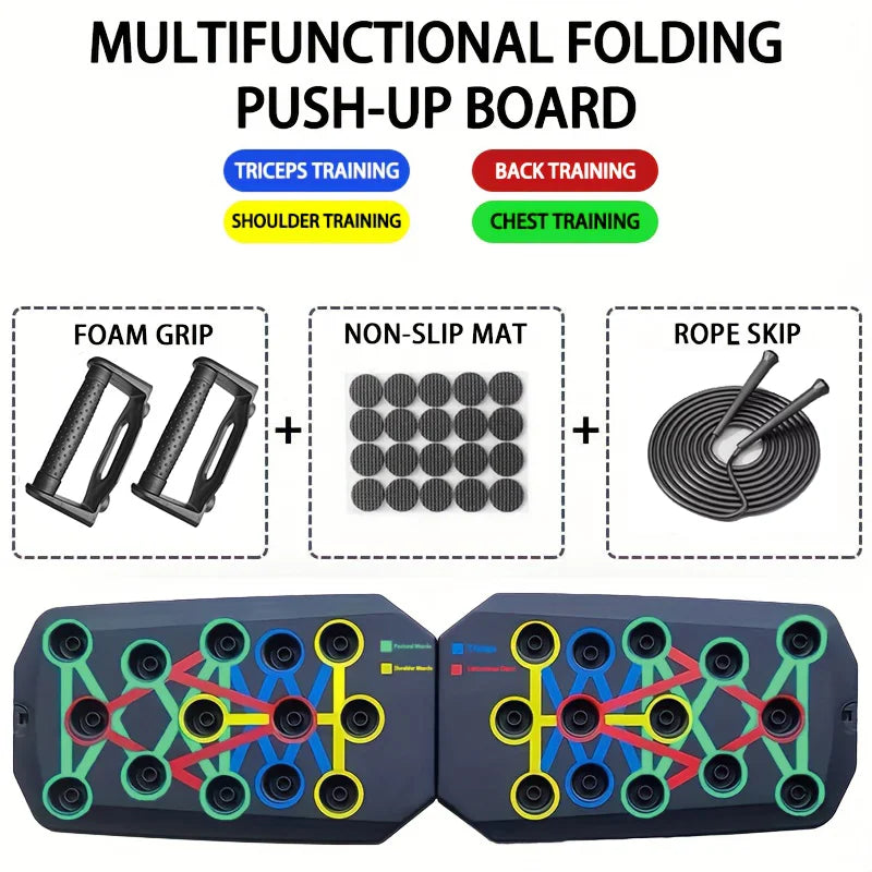 Glow & Go Multifunction Push-Up Board – Total Upper Body Trainer