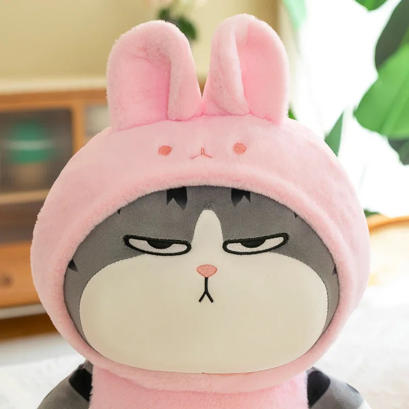 Squish Friends Hoodie Cat Plushies – Bunny, Panda & Frog