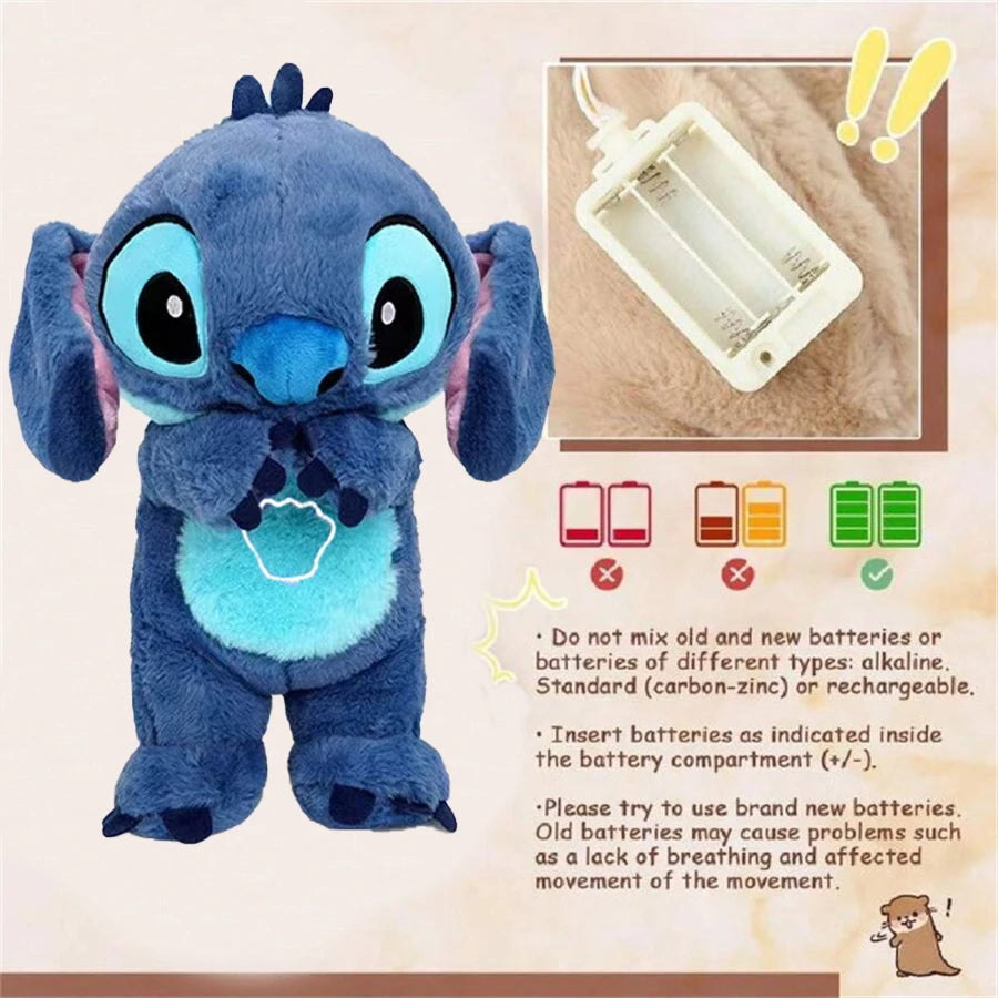 Stitch Breathing Plush – Light-Up Musical Comfort Toy with Calming Rhythm