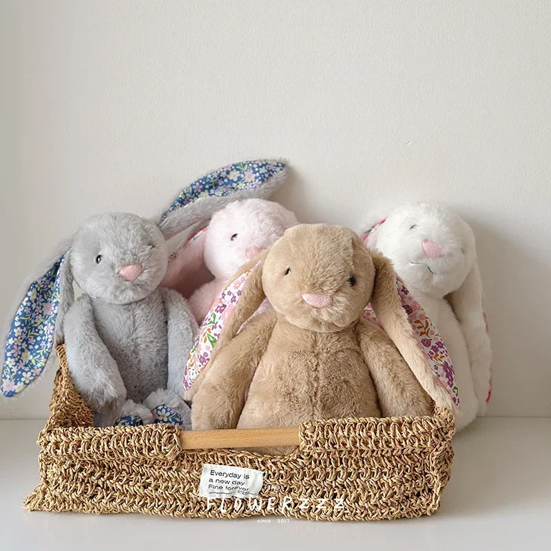 Flora Bunny Plush – Soft Rabbit Toy with Floral Ears (22cm)