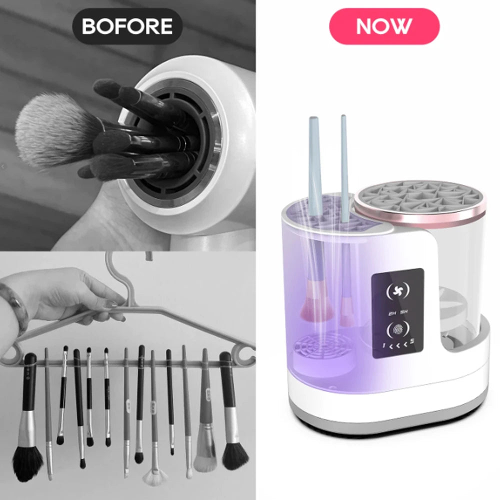 Gracefully Glowing™ Electric Makeup Brush Cleaner – Quick-Dry Automatic Cleaning Tool for Brushes & Sponges