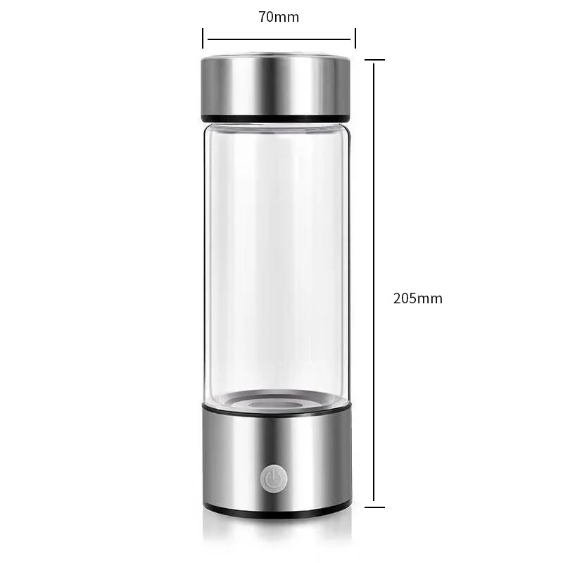 Glow & Go Hydrogen-Rich Water Bottle – USB Rechargeable Wellness Cup with Titanium Filter