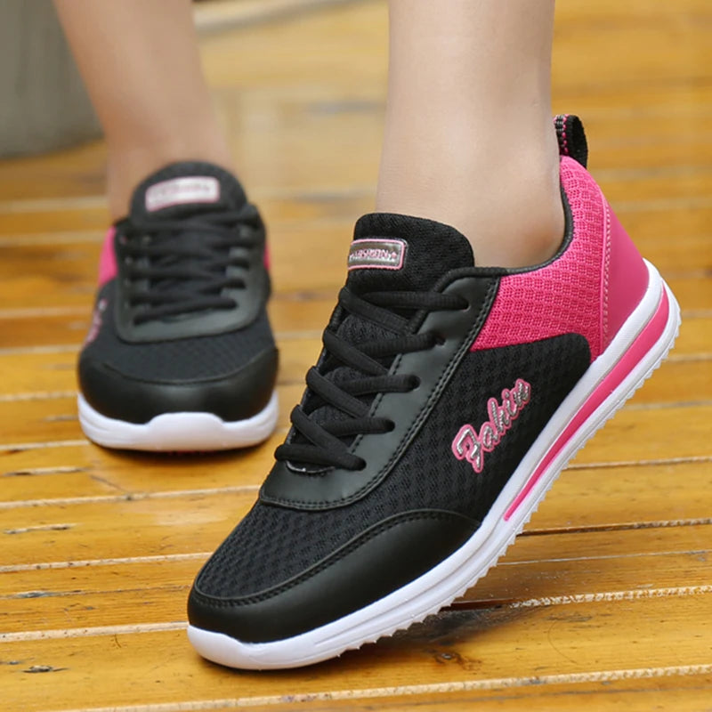 Women's Sneakers Comfortable Women's Shoes Fashion Women's Summer Sneakers Mesh Sneaker Woman Lace-Up Tennis Designer Shoes