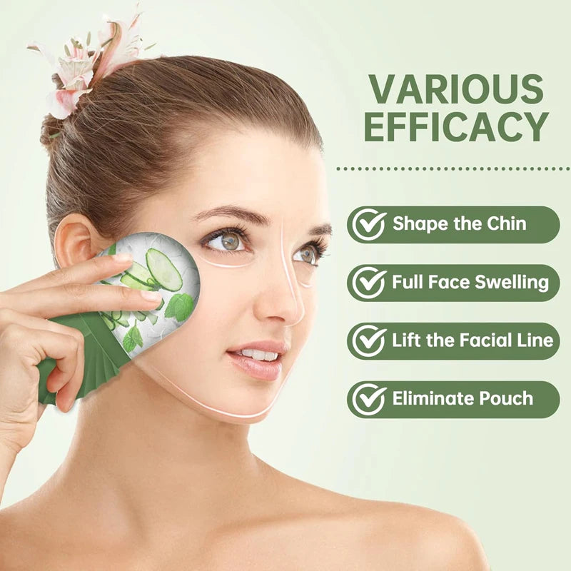 Gracefully Glowing Ice Face Roller – Silicone Mold for Puffiness & Pore Tightening