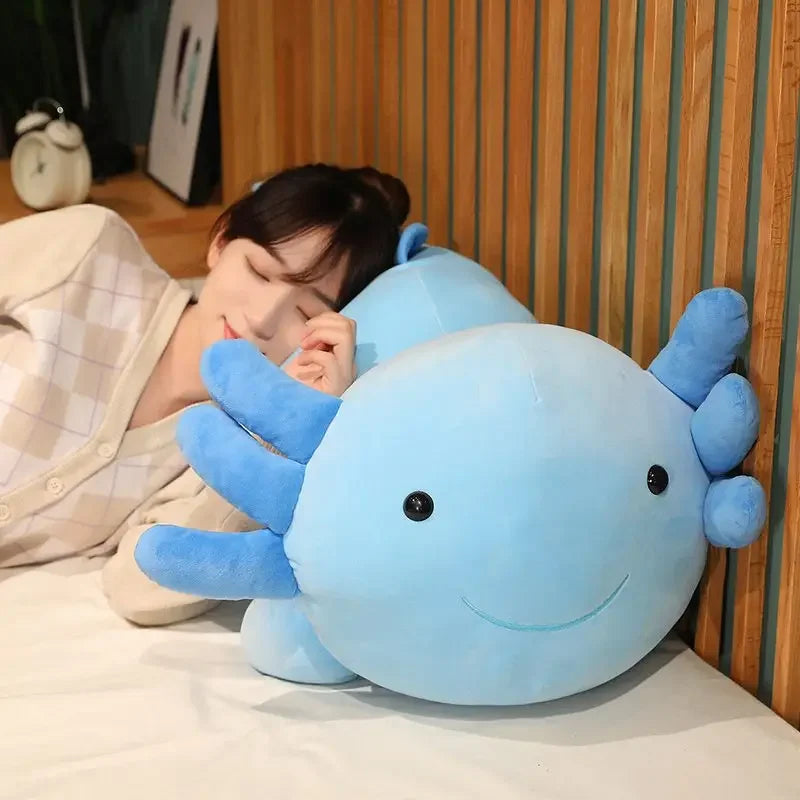 Axolotl Plush Pillow – 30cm Soft Salamander Toy in Pastel Colors