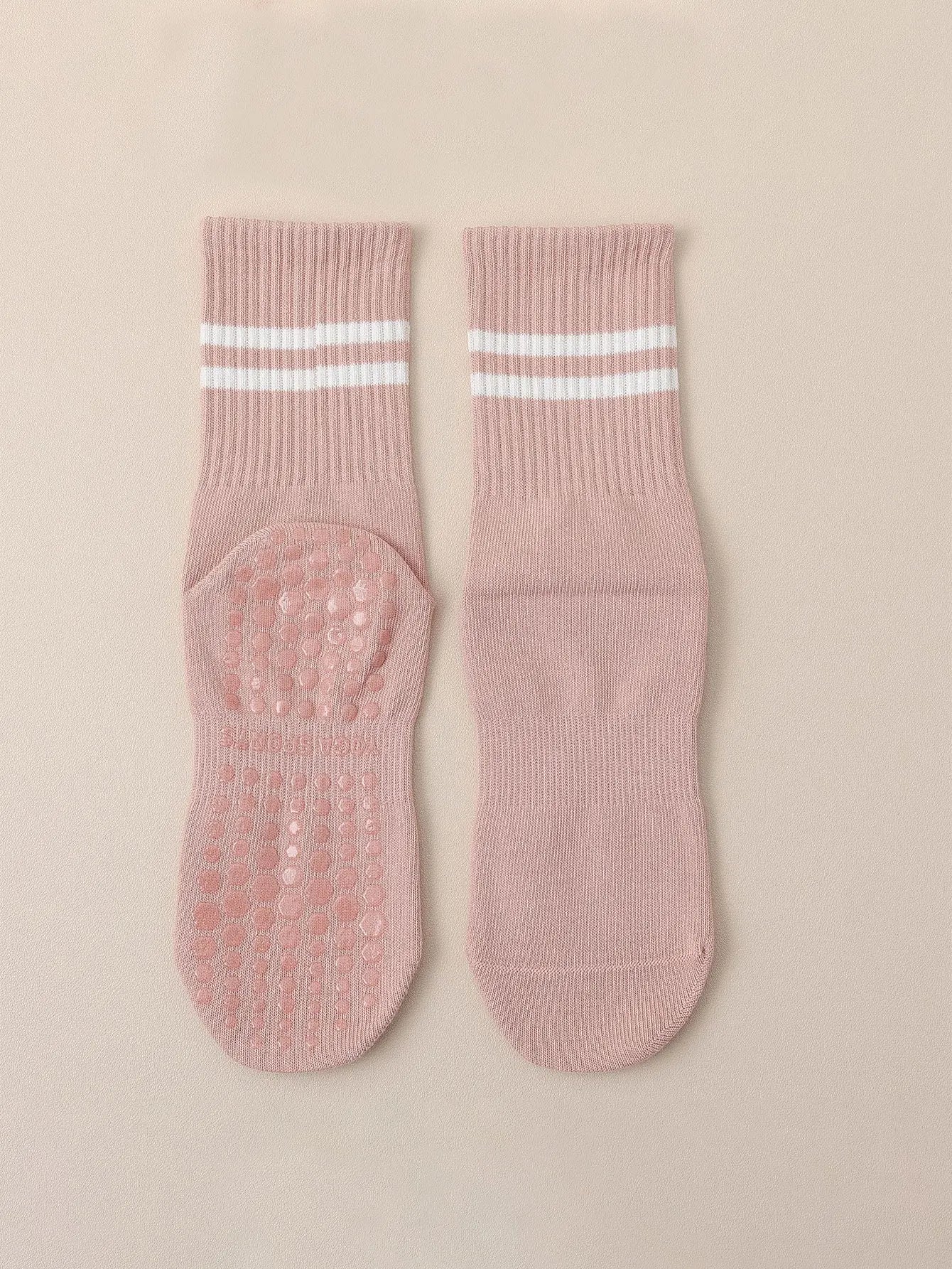 Glow & Go Non-Slip Pilates & Yoga Socks – 4 Pairs with Grips for Stability and Comfort
