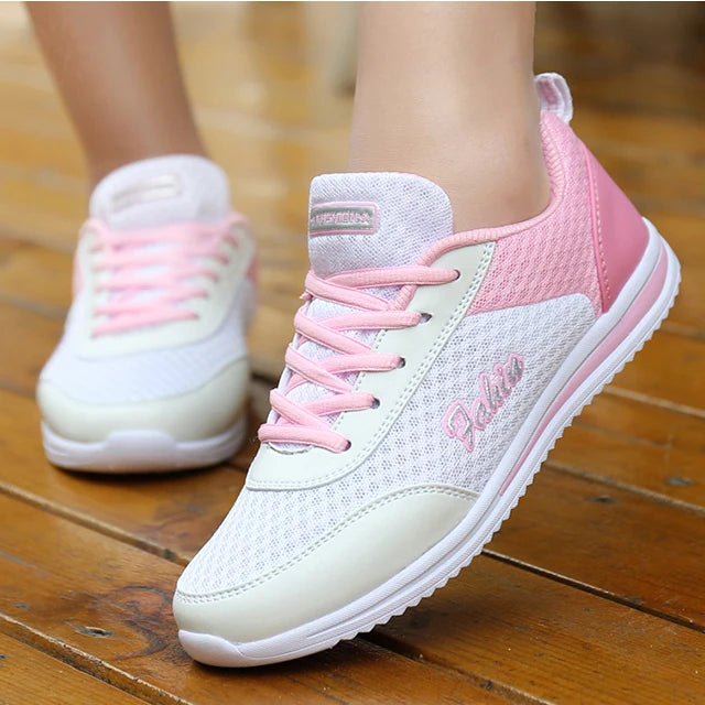 Women's Sneakers Comfortable Women's Shoes Fashion Women's Summer Sneakers Mesh Sneaker Woman Lace-Up Tennis Designer Shoes