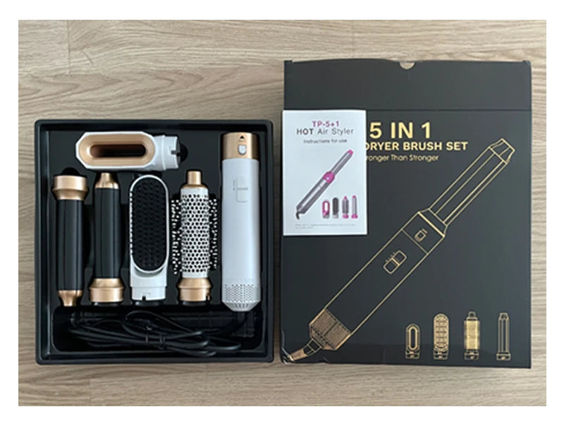 ✨ 5-in-1 Hair Styling Set – Volume, Curls & Shine Without the Heat Damage