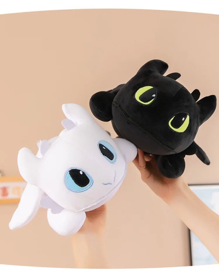 Night & Light Dragon Plush – 40cm Lying Stuffed Toy (Toothless Style)