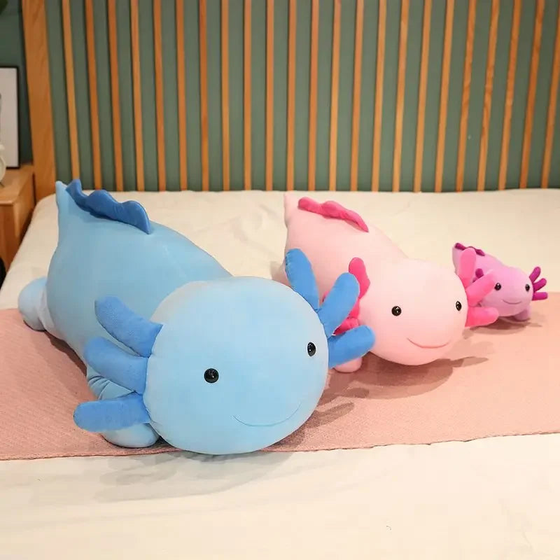Axolotl Plush Pillow – 30cm Soft Salamander Toy in Pastel Colors