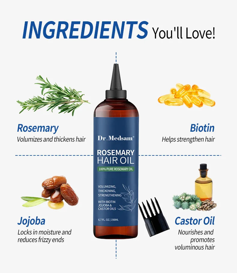 🧴 Gracefully Glowing Herbal Hair Oil – Choose Rosemary or Tea Tree