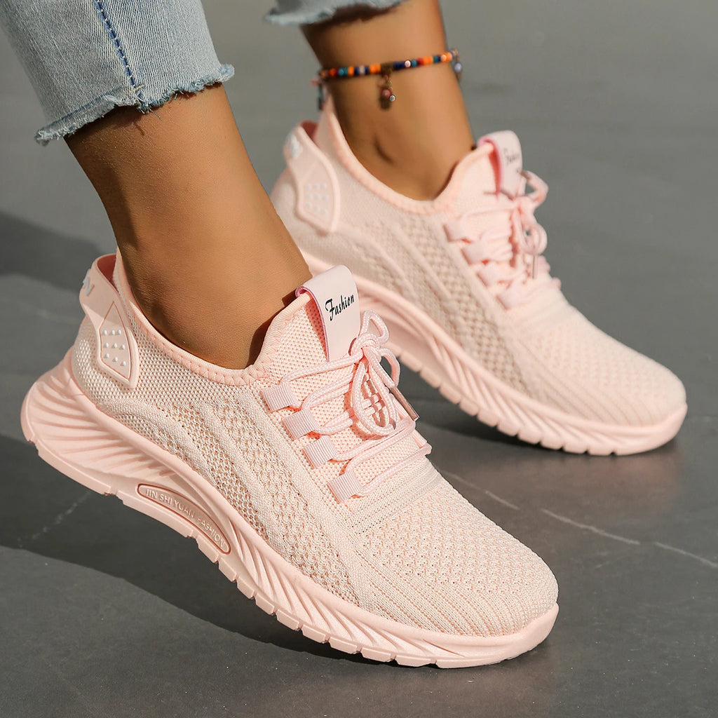 Women’s Casual Sneakers – 2025 Trendy Fly Weave Lightweight Sport & Leisure Shoes