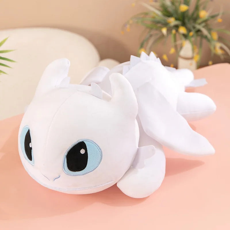 Night & Light Dragon Plush – 40cm Lying Stuffed Toy (Toothless Style)