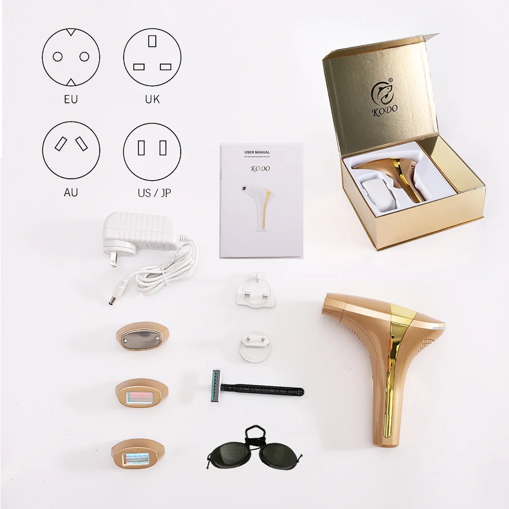 Gracefully Glowing 4-in-1 Ice IPL Hair Removal & Skin Rejuvenation Device