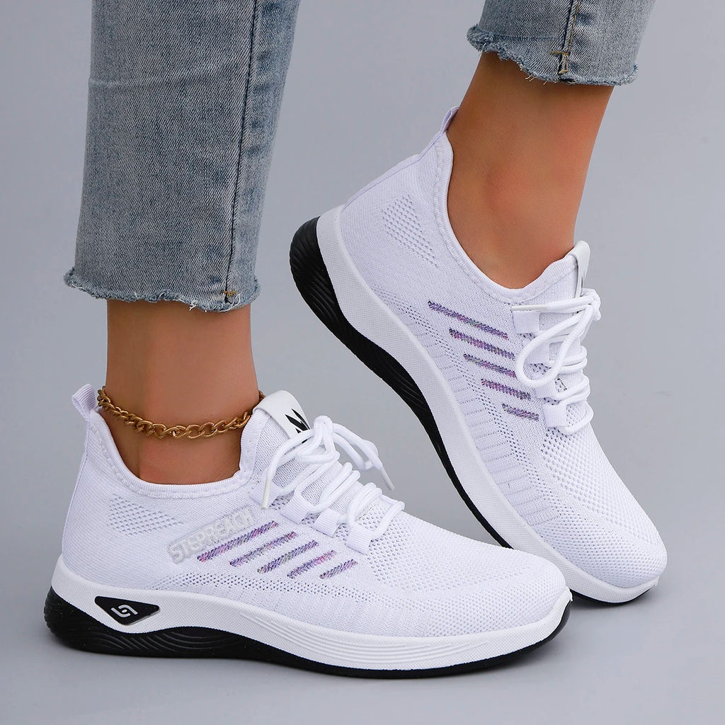 Spring & Autumn Women’s Casual Lace-Up Sneakers – Comfortable, Breathable, Lightweight & Wear-Resistant Sports Shoes
