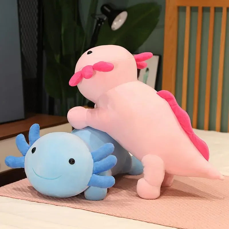 Axolotl Plush Pillow – 30cm Soft Salamander Toy in Pastel Colors