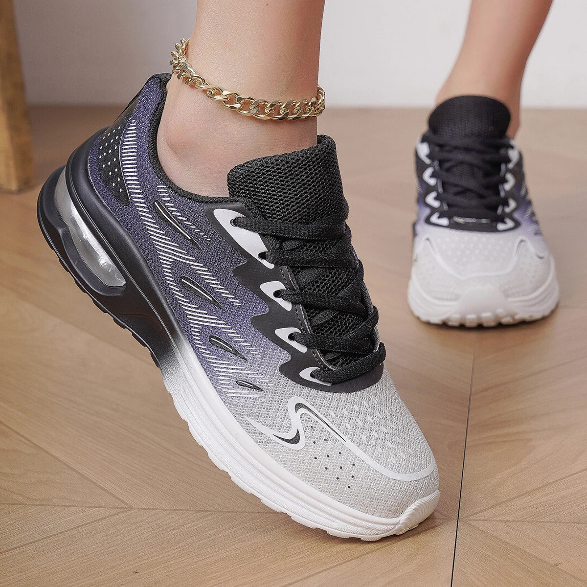 Sneaker Women Walking Shoes – Fashion Air Cushion Mesh Breathable Tennis & Sport Shoes