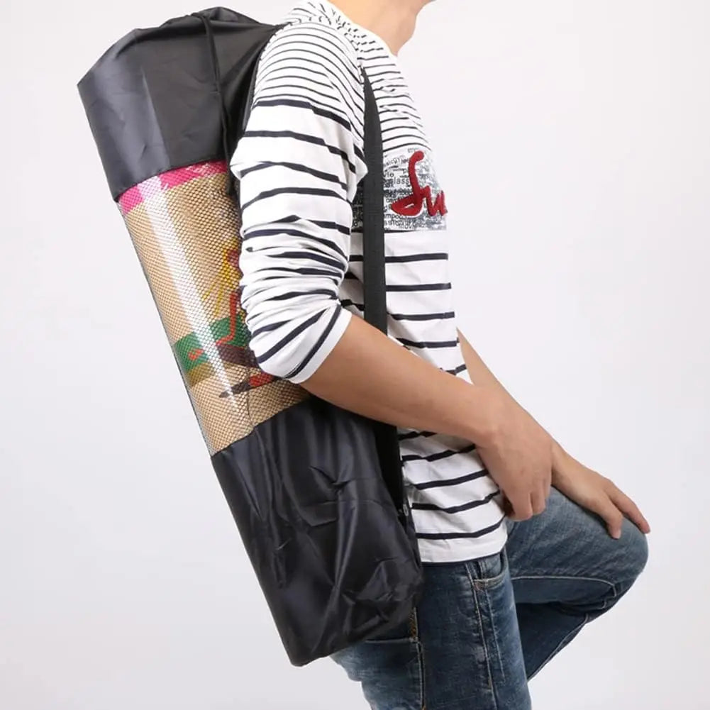 Glow & Go Breathable Yoga Mat Bag – Adjustable Shoulder Strap & Mesh Storage