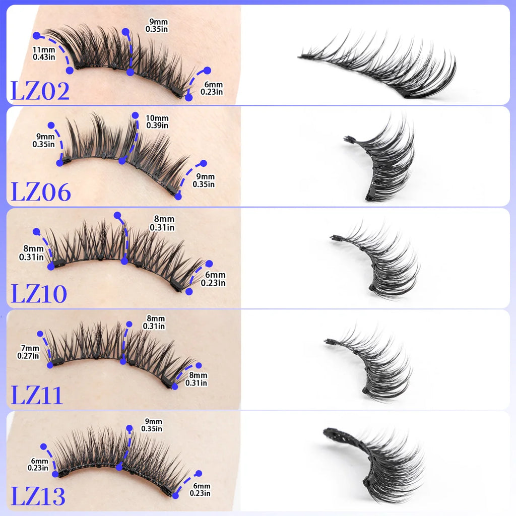 Gracefully Glowing™ Magnetic 3D Mink Lashes – Reusable, No-Glue Winged Lashes with Applicator