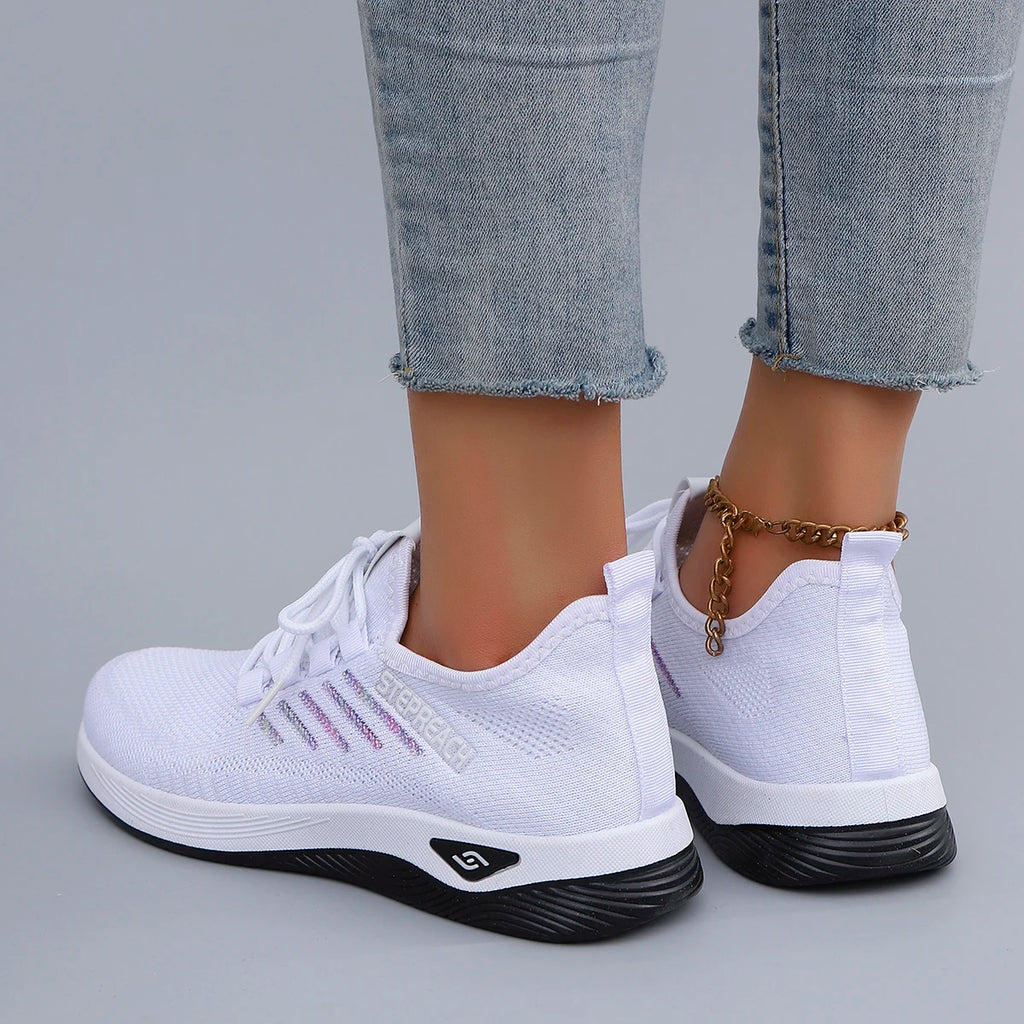 Spring & Autumn Women’s Casual Lace-Up Sneakers – Comfortable, Breathable, Lightweight & Wear-Resistant Sports Shoes