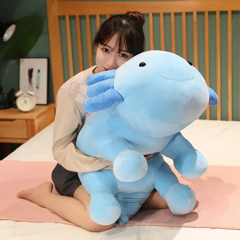 Axolotl Plush Pillow – 30cm Soft Salamander Toy in Pastel Colors