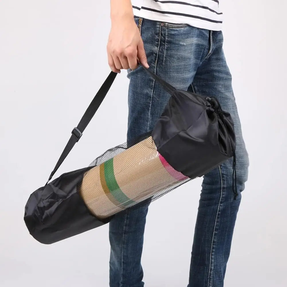 Glow & Go Breathable Yoga Mat Bag – Adjustable Shoulder Strap & Mesh Storage